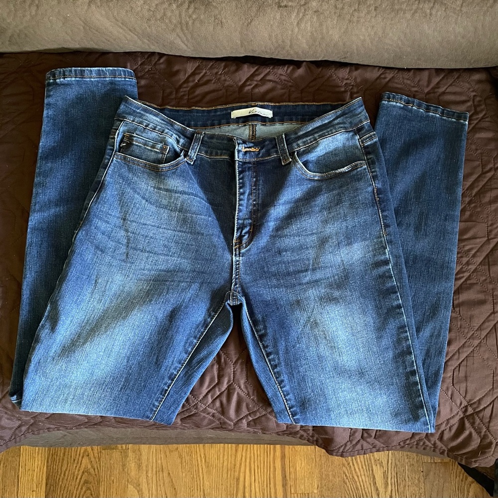 KanCan Blue Relaxed Jeans with Subtle Fading